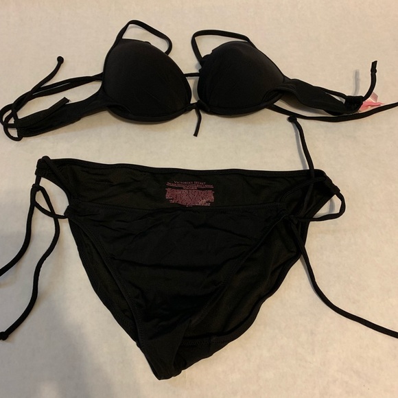 Victoria’s Secret Fabulous Swimsuit 32B/Medium BLK - Picture 1 of 4